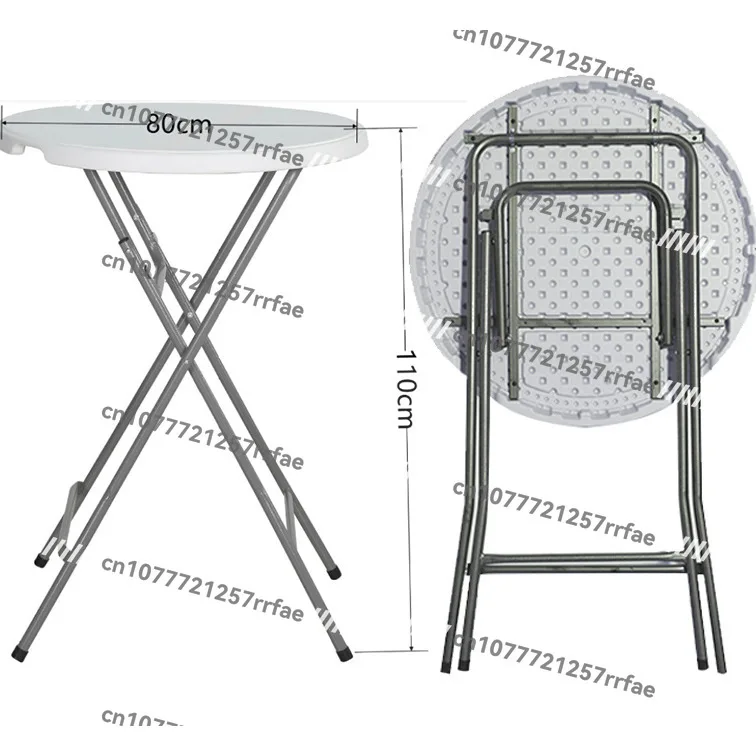 80 * 110HDPE plastic high bar folding table