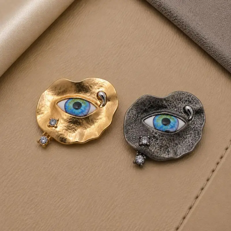 Vintage Metallknöpfe, künstlerische, augen- und herzförmige Dekoknöpfe für Kleidung, Taschen, DIY-Bastelzubehör – Detail 5