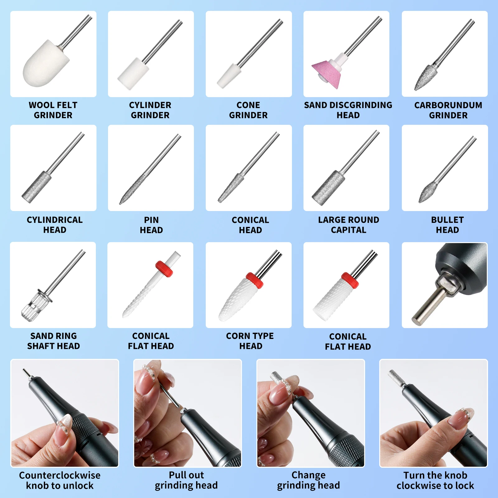 35000RPM 전기 네일 드릴 충전식 네일 드릴 비트 매니큐어 키트 네일 폴리싱 살롱 도구 용 전기 네일 드릴