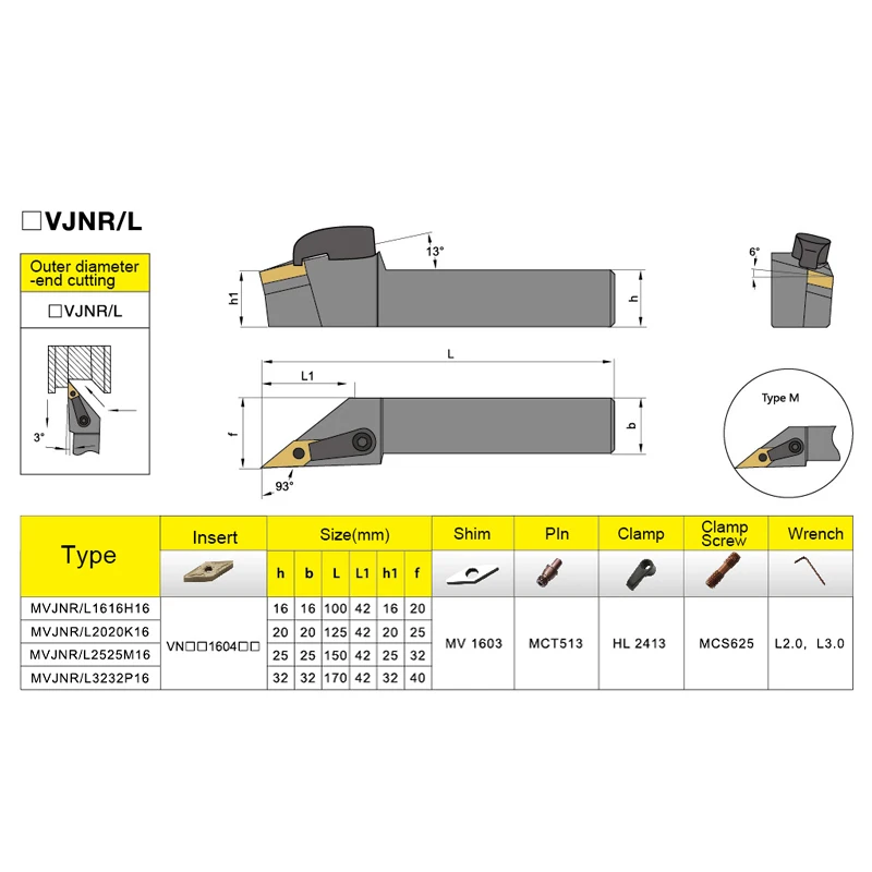 Intlshaft MVJNR Lathe Cutting Tools Set MVJNR2020K16 MVJNR1616K16 MVJNR2525M16 External Turning Tool Holder VNMG Carbide Inserts