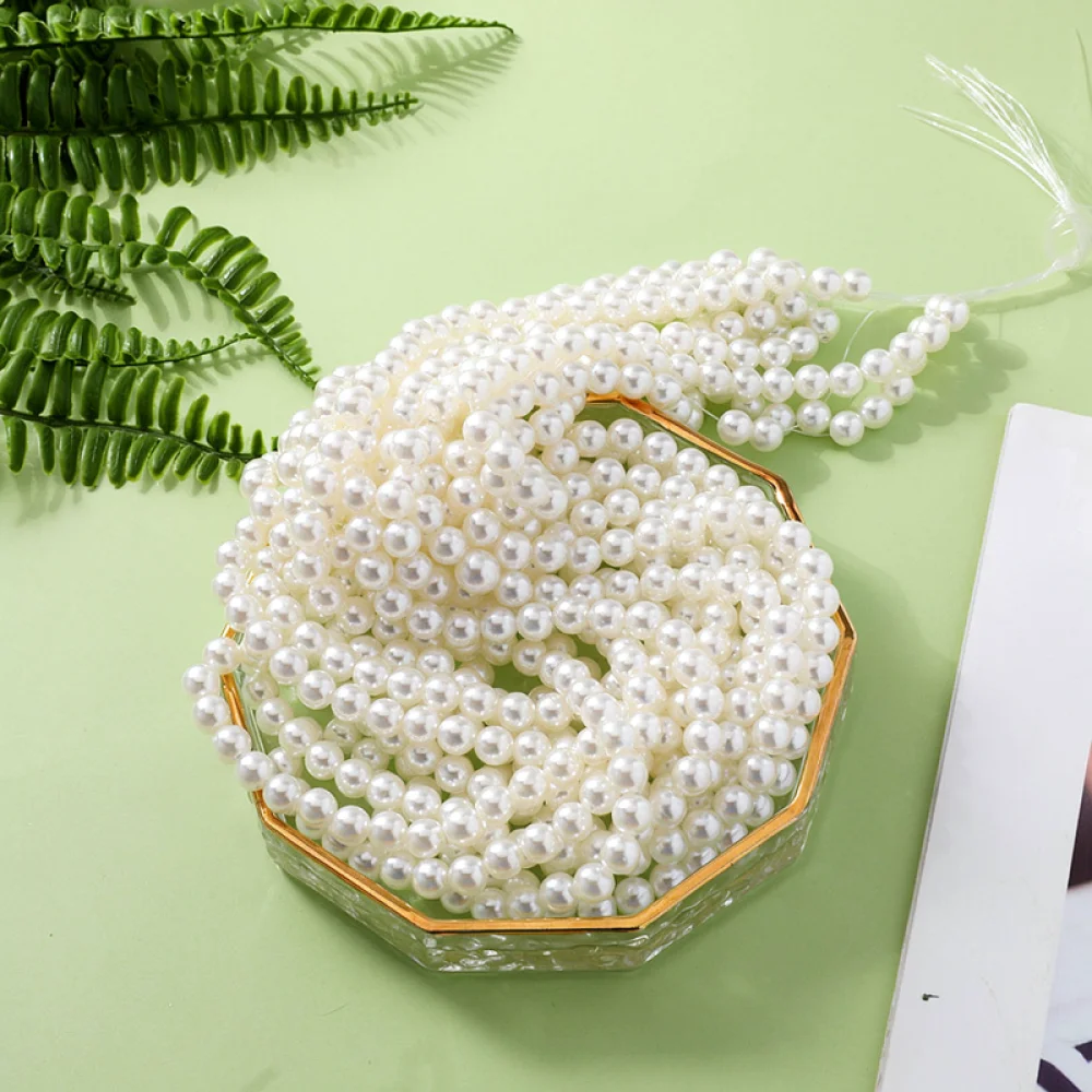 Smooth ABS Plastic Pearl Loose Beads For Garment Decoration DIY Necklace Bracelet Supplies High Quality Drilled Beads