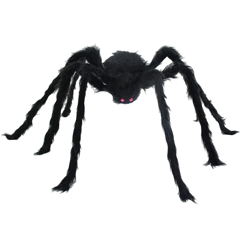 

125cm Giant Plush Spider Halloween Decoration Party Props Outdoor Big Spider Decoration Haunted House Prop Indoor Outdoor Decor