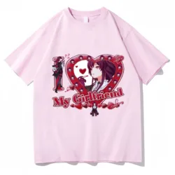 Kafka Anime I Love My Girlfriend Graphic T-shirt Men Woman Harajuku Loose Oversized T Shirts Cotton Short Sleeve Casual T-shirts