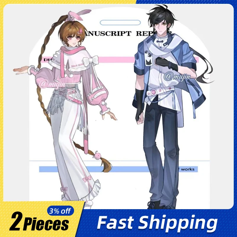 

10cm/3.93in Douluo Continent Game Peripherals Standing Plates Acrylic Card Creativity Table Top Collectible Display Holiday Gift