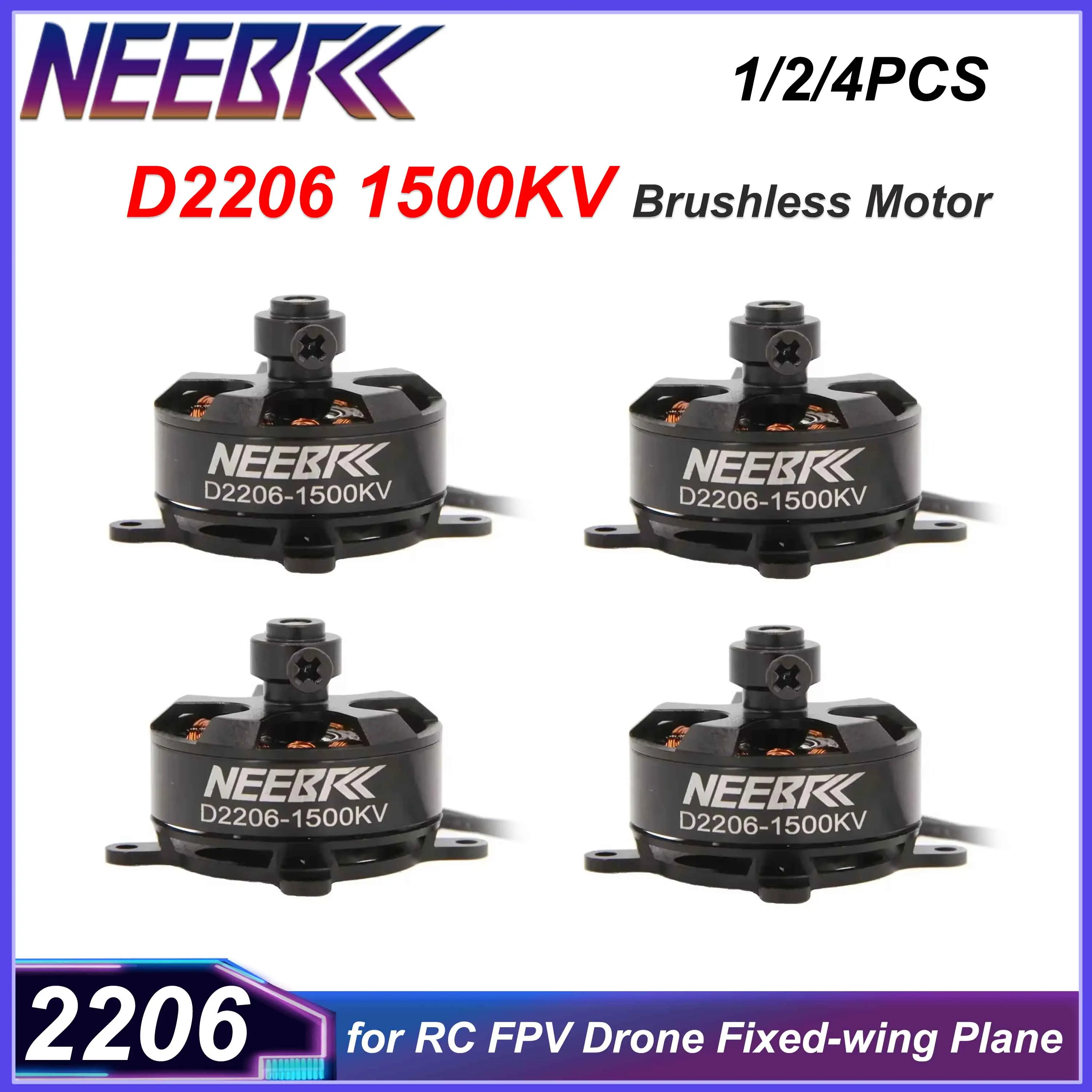1/2/4PCS NEEBRC D2206 1500KV Bürstenlosen Motor für RC FPV Racing Drone Starrflügel Quadcopter Multicopter UAV ESC Speed Controller