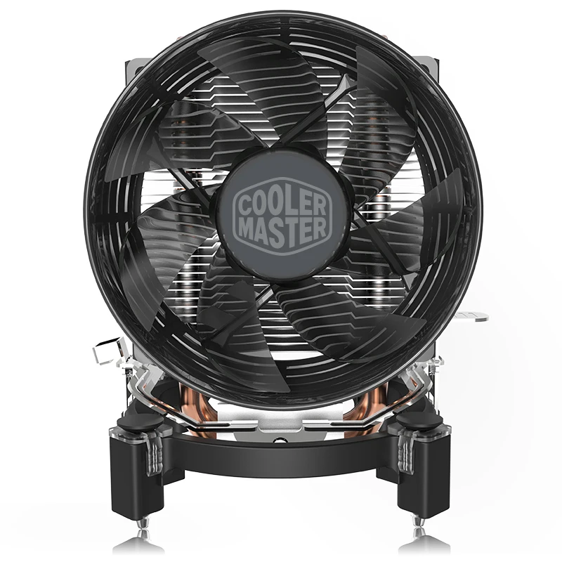 Refroidisseur Master T20 CPU, refroidisseur 2 caloducs, à faible bruit, pour lincome 115X/1200/1700 AMD AM4/AM3 95.5mm, refroidissement silencieux, ventilateur LED rouge