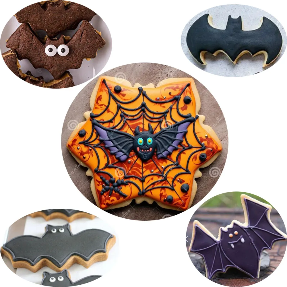 

1pcs reposteria Halloween Bat Stainless Steel Cookie Cutters Moldes Metal Fondant Cake Decor Tools Pastry Shop Paste Gum Bakery