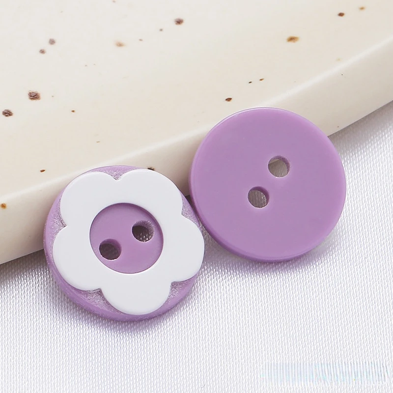 50 قطعة أزرار الكرتون الملونة الراتنج للطفل قميص طفل الملابس 2 ثقوب زر صغير سكرابوكينغ الملابس DIY بها بنفسك الخياطة اكسسوارات #6