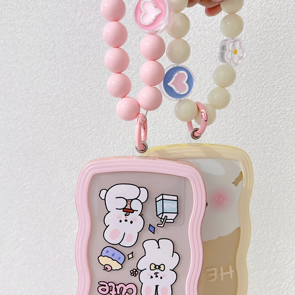Love Heart Bead For Phone Strap Charm Chain Knot Cellphone Lanyard Keychain Phone Wrist Strap Hand-held Short Anti-lost Pendant