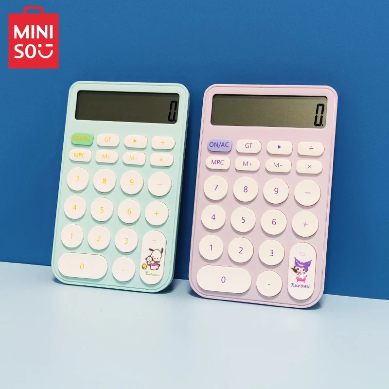 Miniso Sanrio Electronic Calculator Pochacco Kuromi Office Supplies Cartoon Anime Portable Office Calculator School Supplies