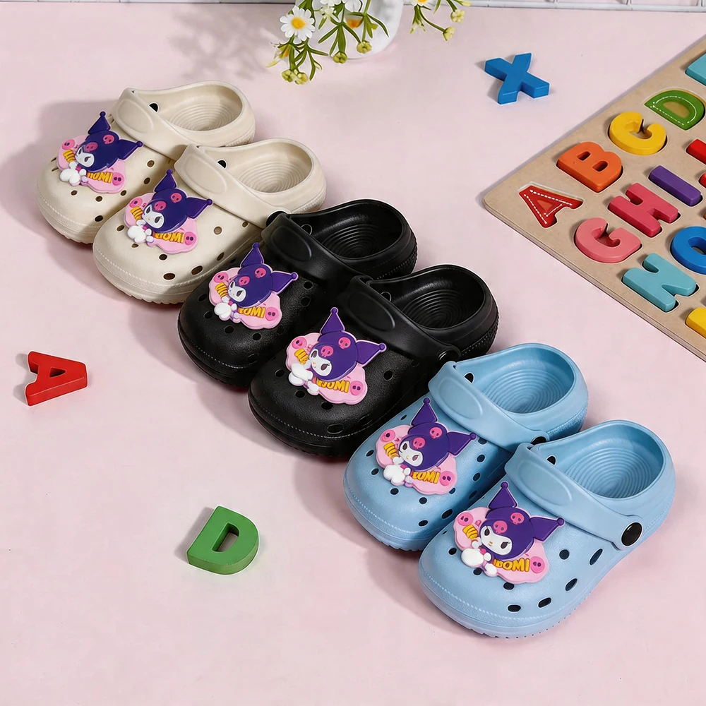 

Cartoon Kuromi Children Slippers Breathable Lightweight Soft EVA Sandals For Girls Boys Outdoor Summer Beach