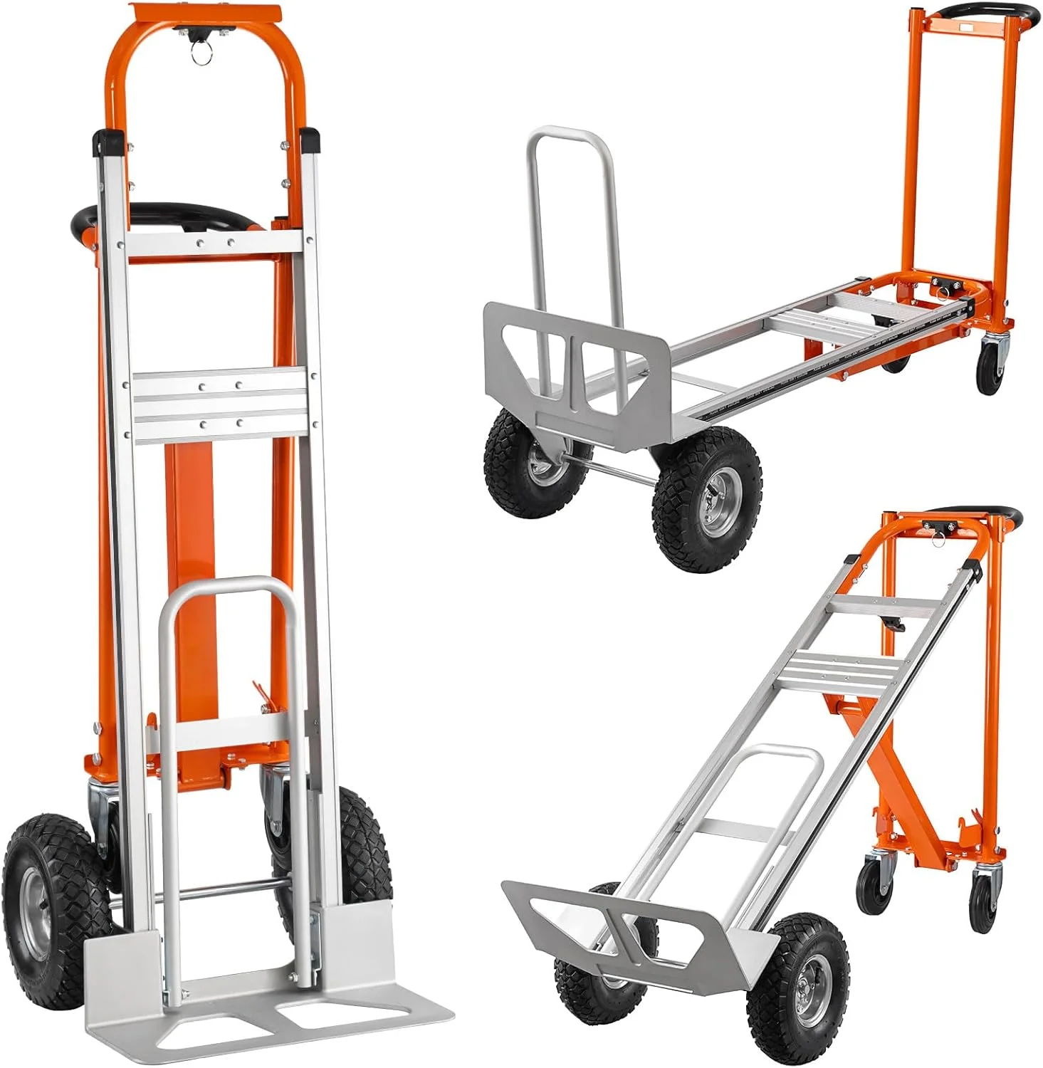 Heavy Duty 3-in-1 Foldable Aluminum Platform Truck Four-Wheel Hand Trolley Cart 350kg Load Capacity Hand Truck Pull Refrigerator