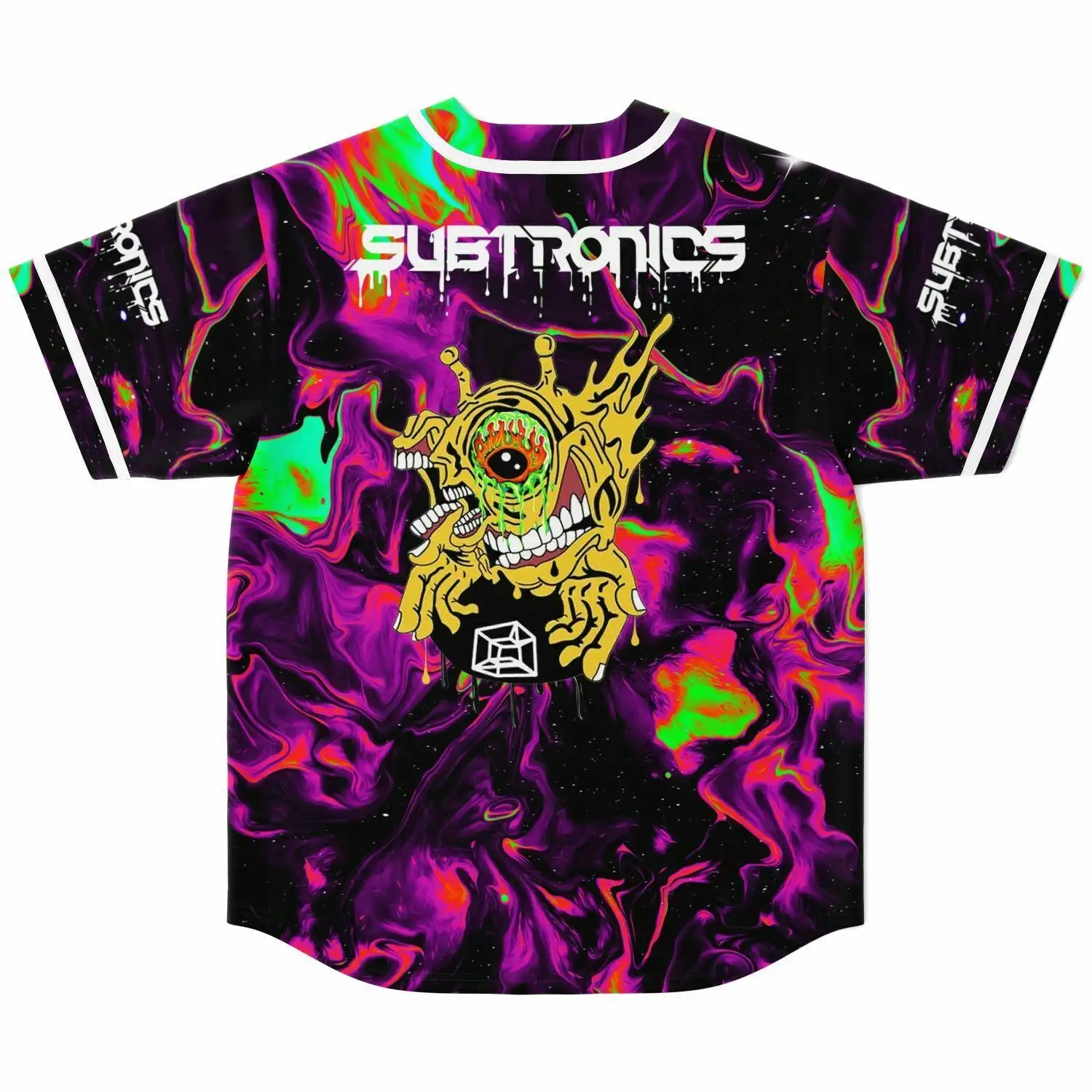 Subtronics purple liquid acid trippy Psychedelic 3D Baseball uniform EDM Baseball Jersey Men/Women Top