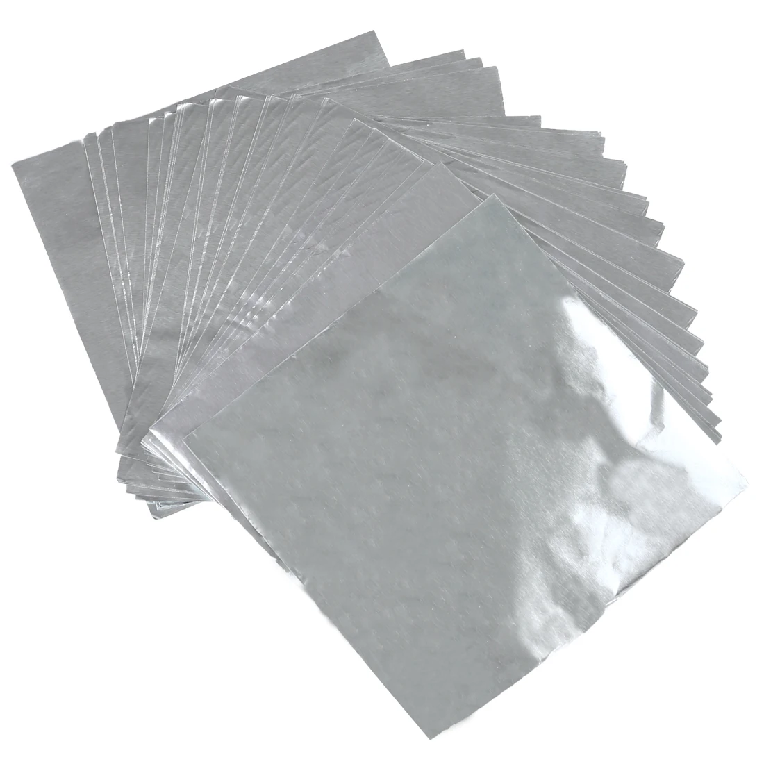 LUCK Cute 100pcs Sweets Candy Package Foil Paper Chocolate Lolly Foil Wrappers Square (Silver)