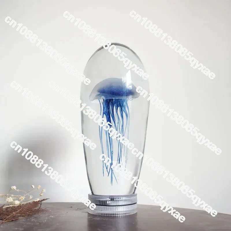 Glass Nordic Mediterranean Soft Furnishings Home Ornaments Light Luxury Home Decoration Crystal Luminous Jellyfish