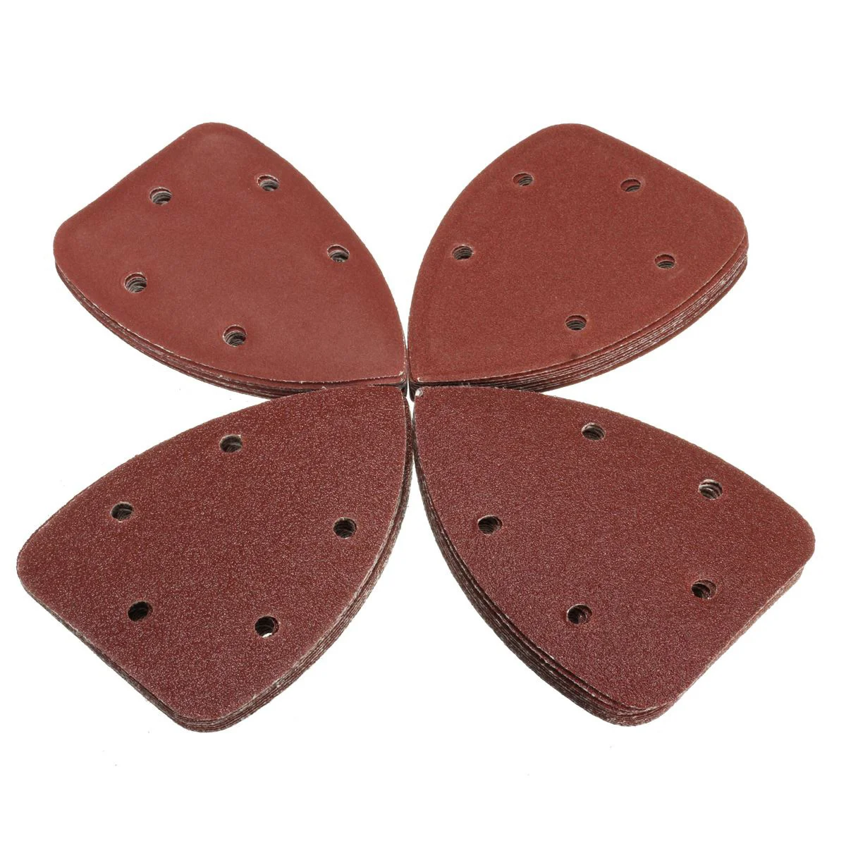 50PCS Triangle Sanding Discs Sandpaper 5 Hole 40/60/80/100/120/180/240/320/400/800 Grits triangle pads