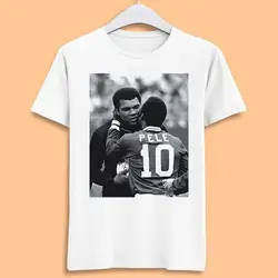 Pele Pays Tribute Hero Muhammed Ali Clay Lex Adult Cool Music Fashion Top Retro T Shirt 1932