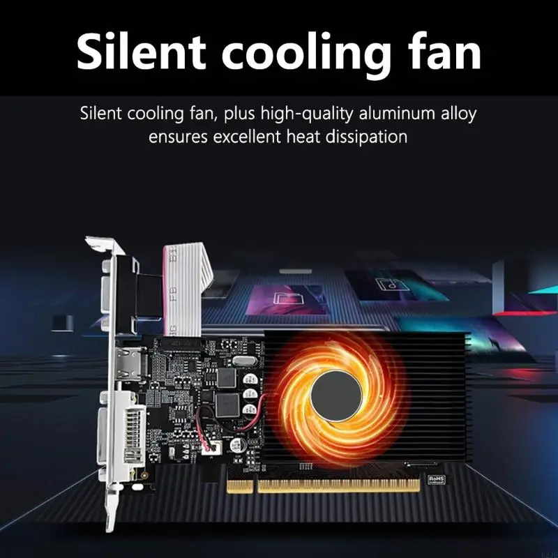 U2JE GT730 Cartão gráfico 4GB DDR3 pciexpress2.0 x16 vga dvi 2hdmi para multimídia e jogos leves