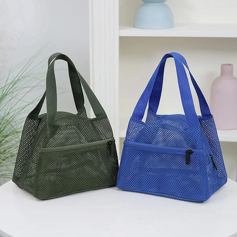 حقيبة كبيرة للشاطئ، حقيبة مستحضرات تجميل للسفر، حقيبة سباحة شبكية مقاومة للماء، حقيبة استحمام محمولة، أدوات الزينة للنساء والرجال