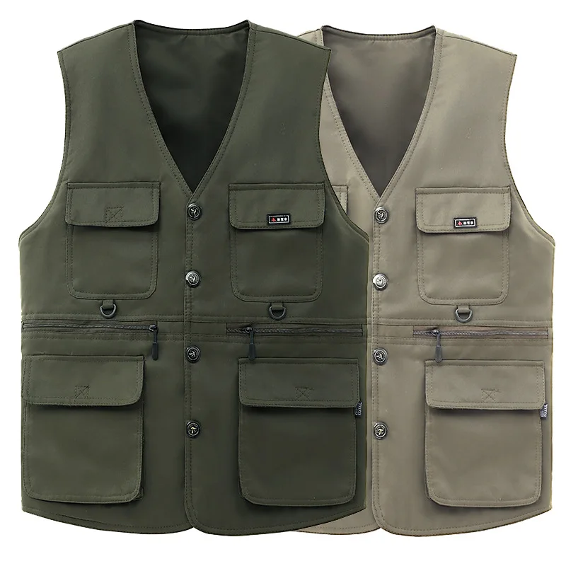 Fishing Vest Unloading Tactical Outdoor Vests Man Photographer Waistcoat Mesh Work Sleeveless Jacket Multi-pocket Vest Coats