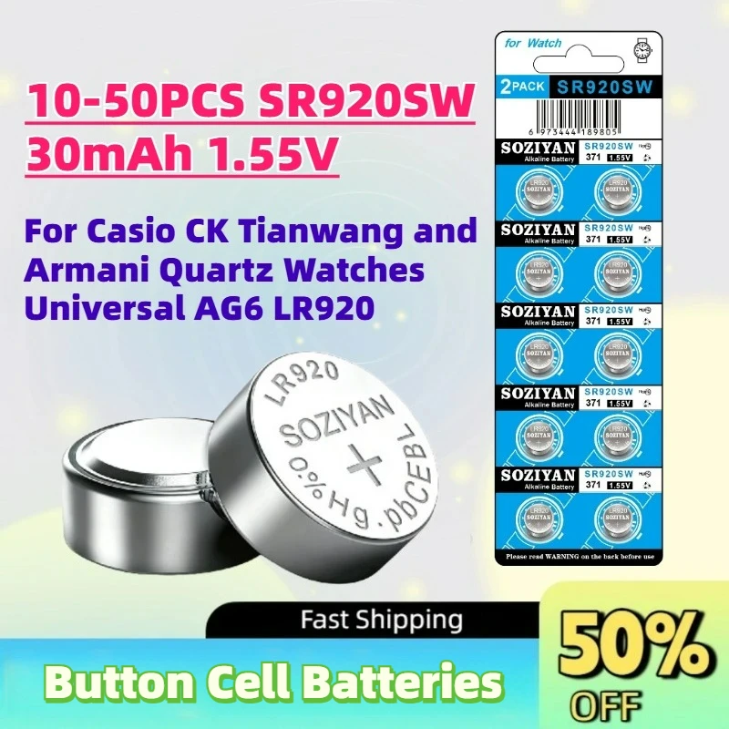 SR920SW 30mAh 1.55V Button Cell Battery