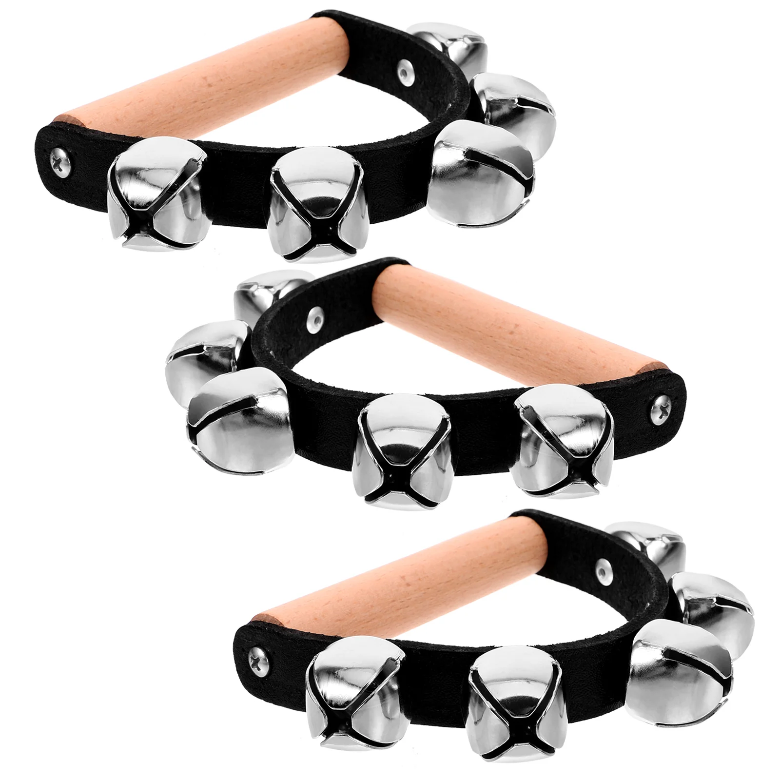 

3 Pcs s Hand-ring Teaching Aids Musical Instruments for Bells Percussion Tambourine Mini Child