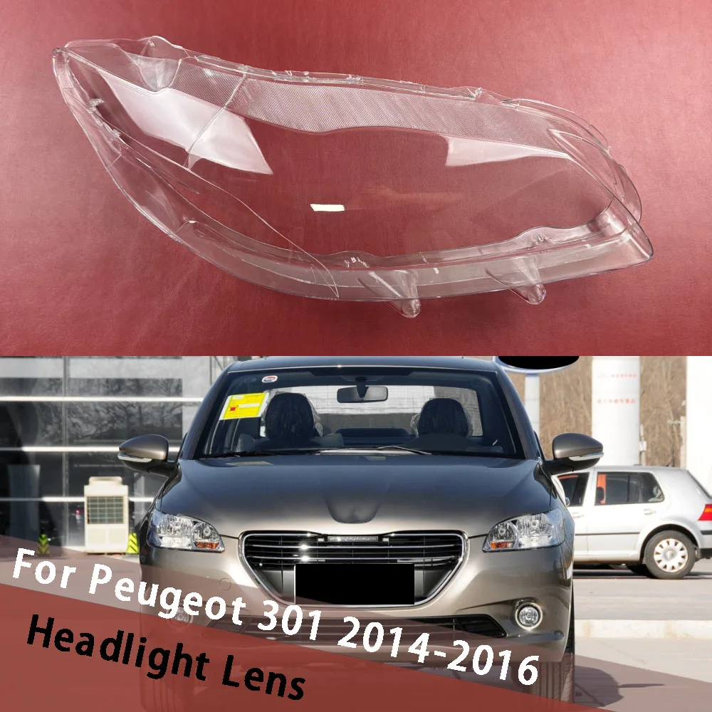 

Для Peugeot 301 2014 2015 2016, крышка передней фары, крышка фары, корпус фары, прозрачный абажур, линза из плексигласа
