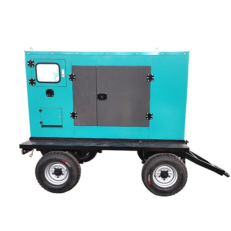 Factory price of silent mobile trailer power generator diesel 50 kva genset 40KW