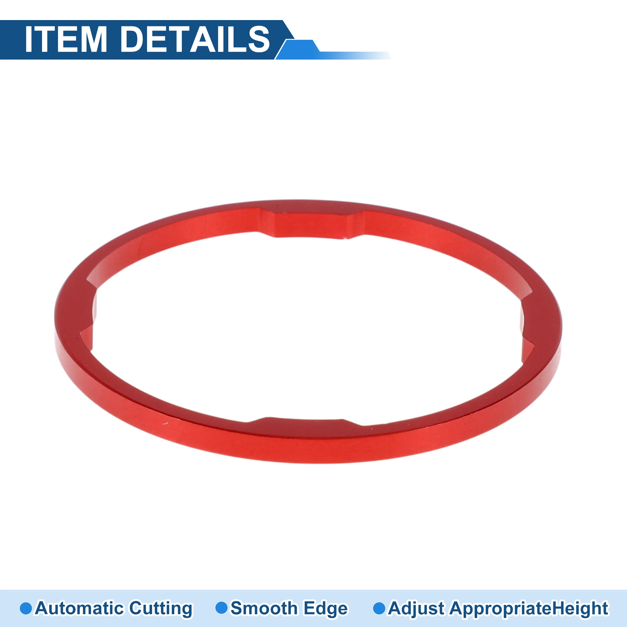 

X Autohaux проставки для велосипедной гарнитуры 2 мм проставки для выноса руля велосипеда 28,6 мм 1-1/8 дюйма красный алюминиевый сплав 10 шт.