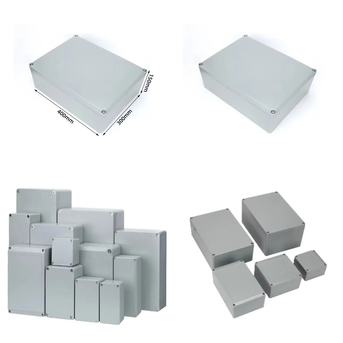 

400x300x150mm IP66 Large Size Die Cast Aluminum Industrial Junction Box, Outdoor Metal Electrical Cable Distribution Case