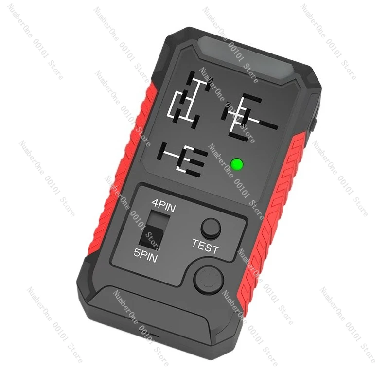 Car Relay Tester Type-C Lithium Battery Powered Auto Repair Tool Safe and Portable