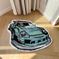 LAKEA Enthusiast Racing Car Shaped Tufting Rug Soft Tufted An-slip Floormat Sofa Feet Mat Carpet Entrance Doormats Absorbent