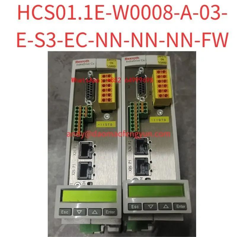Second-hand HCS01.1E-W0008-A-03-E-S3-EC-NN-NN-NN-FW driver HCS01.1E-W0008-A-03