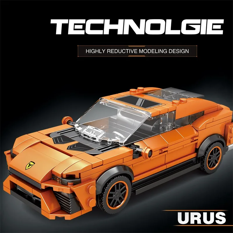 الإبداعية بطل التقنية سيارة رياضية تجميع اللبنات MOC مدينة أفكار سباق السيارات الشهيرة نموذج الطوب لتقوم بها بنفسك اللعب الهدايا