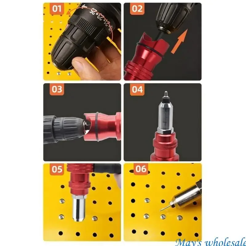 electric-rivet-guns-adapter-metal-with-handle-for-electric-drill-riveting-riveter-448a