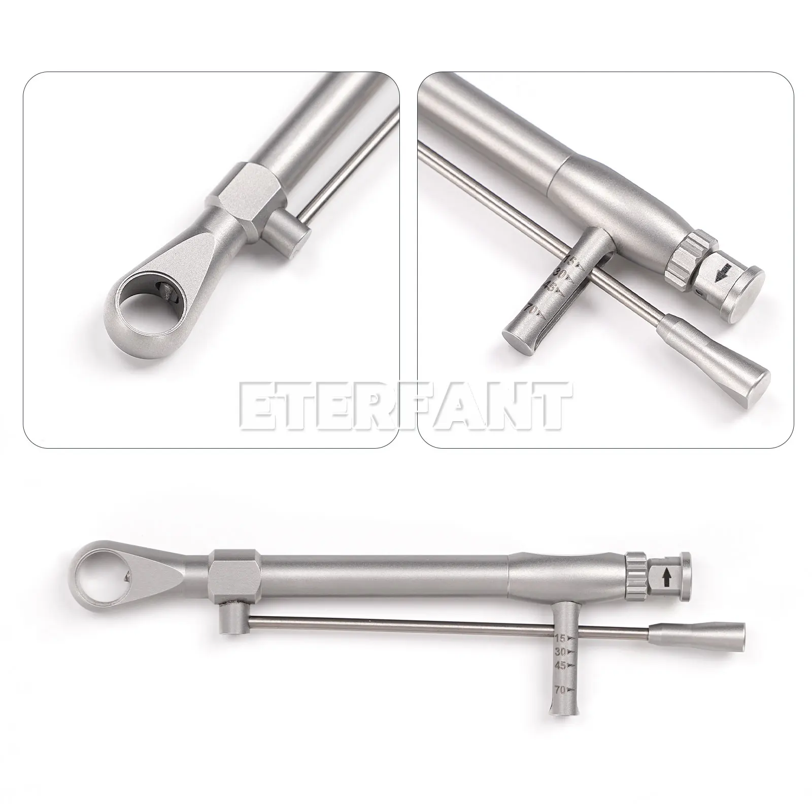 

ETERFANT Dental Implant Torque Wrench Ratchet Universal 0-70 Ncm Medical Grade Stainless Steel