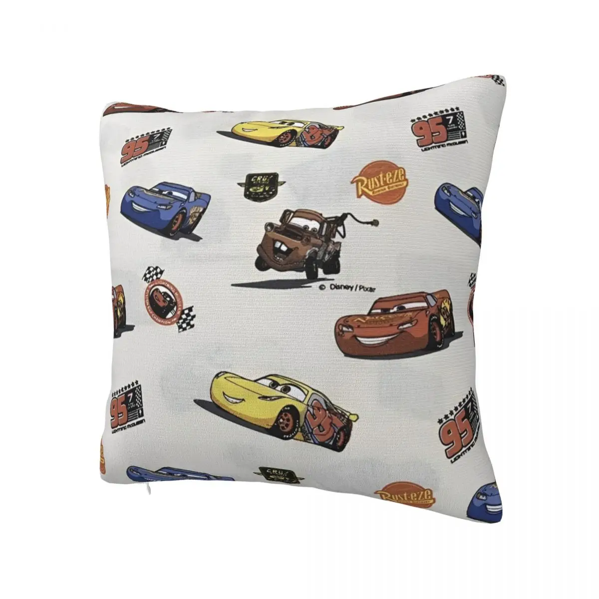 Printed Cars Lightning McQueen Pillowcase Polyester Cushion Cover Decoration Life Is A Highway Throw Pillow Case Cover