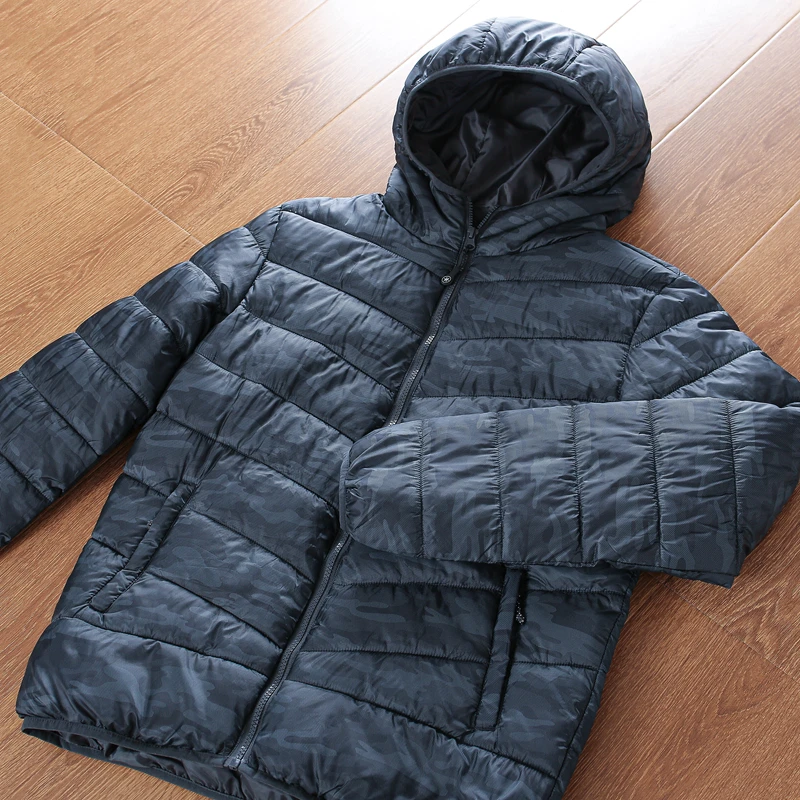 

Men's Winter Thiened Cotton Jaet Windproof Waterproof Hooded Camouflage down Alternative Warm Coat Stand Fit Zipper Cl...