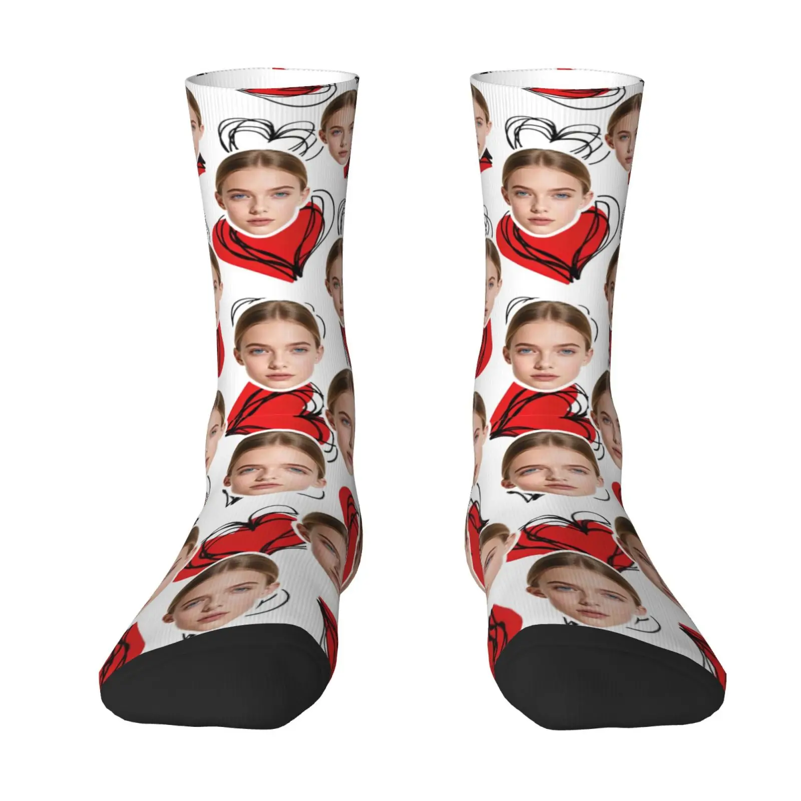 Personalized funny face socks custom photo face socks as a gift for dad mom friends adult patterned socks - view 6