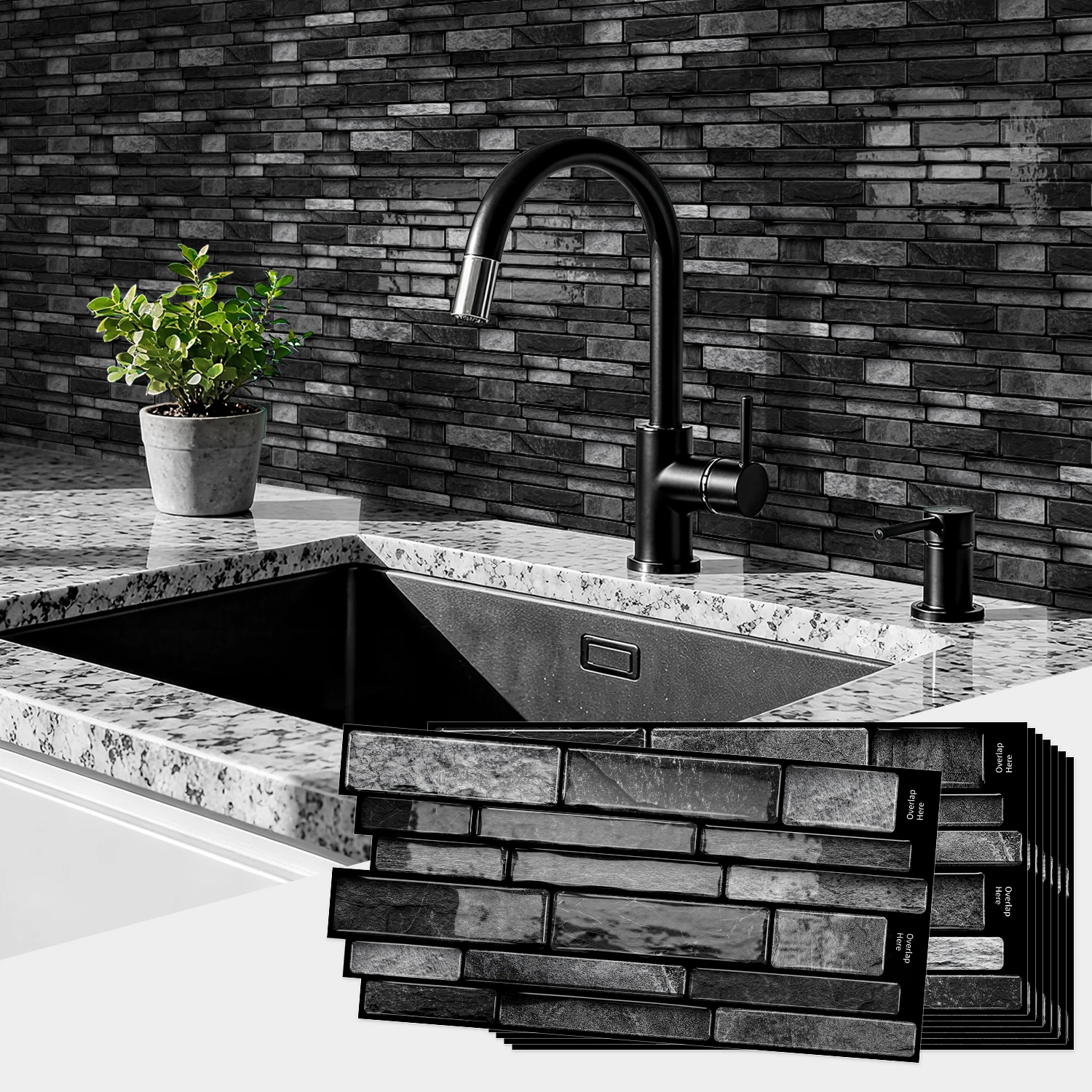 

20 штук кухонной брызговик для кожуры и палки, 24,6 см х 12 см, легко чистится, модернизирующий кухонный щиток