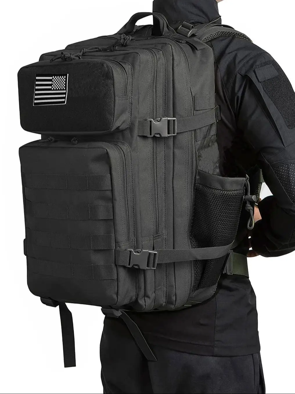 

Тактические рюкзаки для мужчин Molle Daypack 35L/45L, большая 3-дневная сумка Bug Out, походный рюкзак с держателем для бутылок, нейлоновый рюкзак