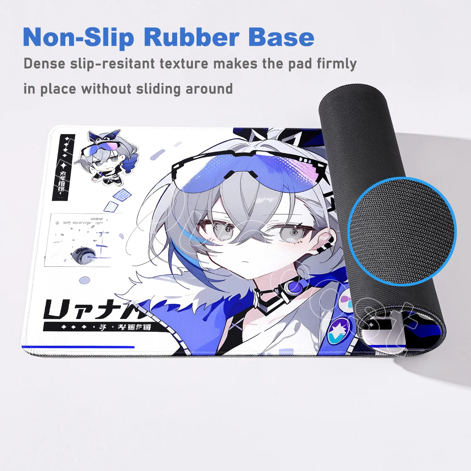 Podkładka pod mysz Honkai Star Rail Sparkle Silver Wolf Firefly, urocza podkładka z motywem anime, podkładka pod mysz do laptopa, mata na biurko do gier, miękka podkładka pod klawiaturę. — zdjęcie produktu 5
