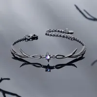 Elegant and Fashionable Devil Wings Metal Chain Bracelet Inlaid with Shiny Gemstones for Women and Girls.