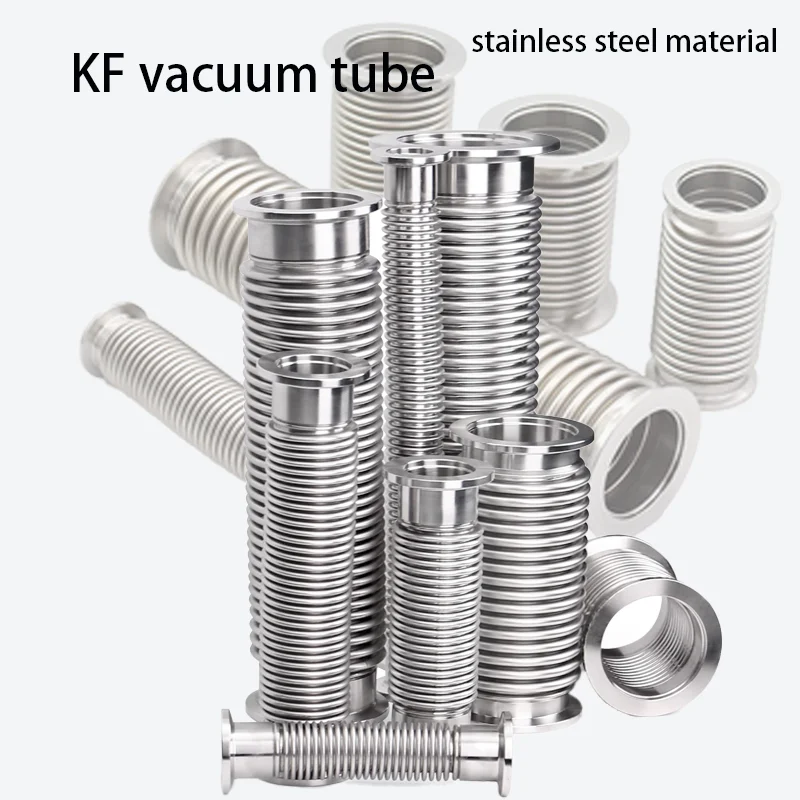 

KF50 Normal Type High Vacuum Hose Bellows Pipe fitting Vacuum Bellows SS304 Stainless Steel material length 800mm-4000mm