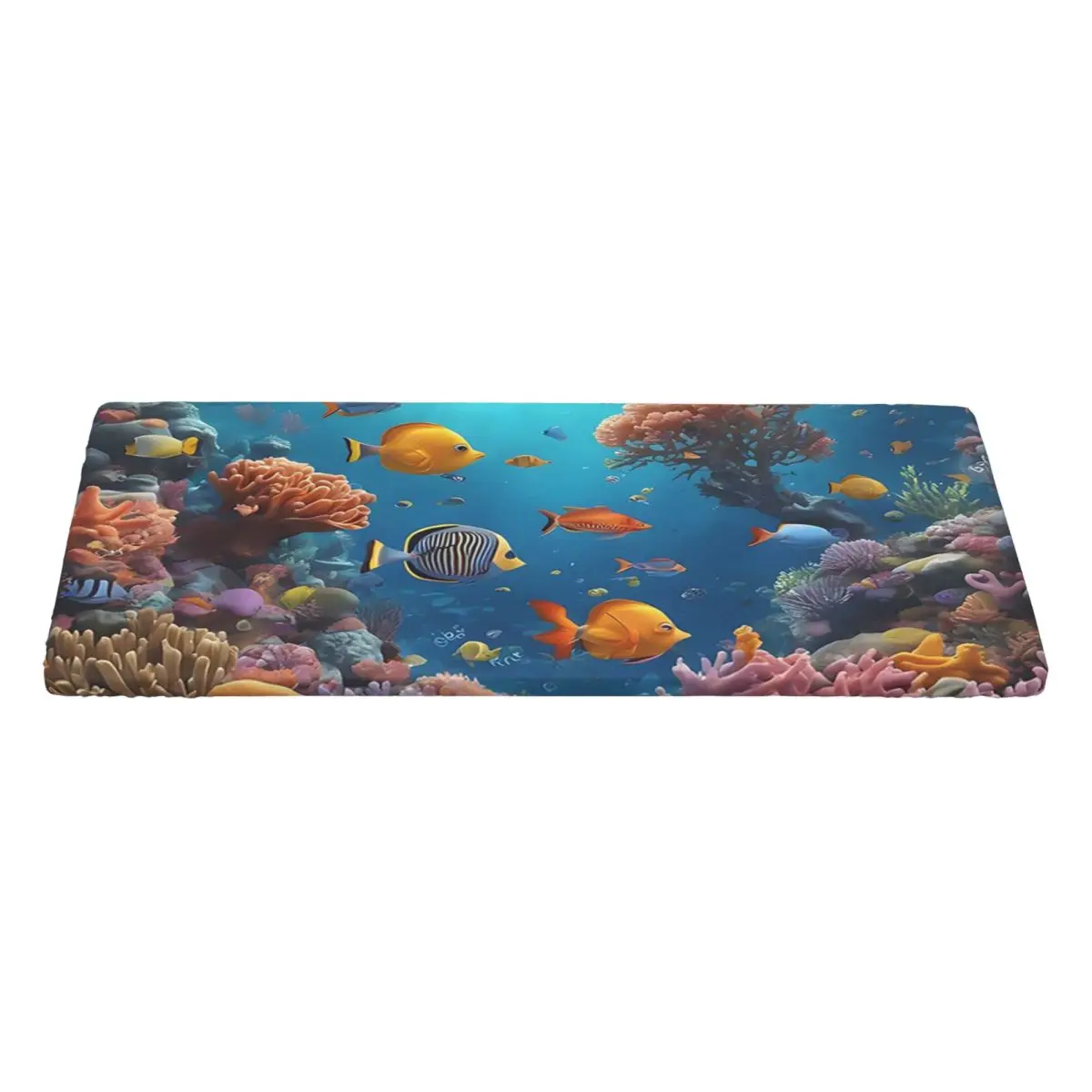Underwater World With Coral Reef Tropical Fish Customized Rectangular Tablecloth Waterproof Table Cover for Dining Table Cloth