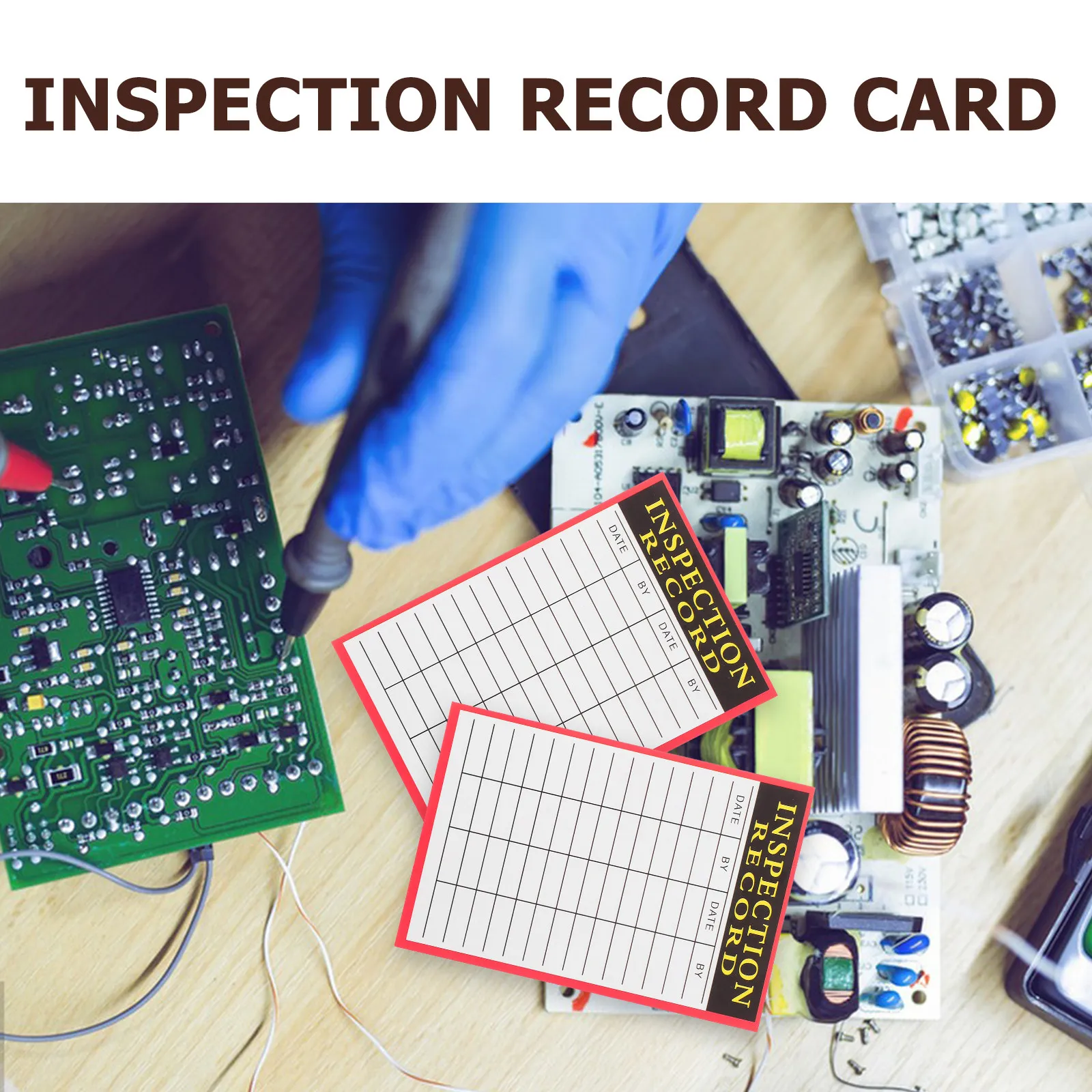 100 Sheets Compact Inspection Record Card Paper Convenient Record Sheet for Maintenance Schedules Home Appliance Accessories and