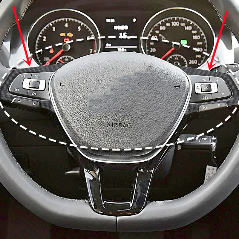 Carbon Fiber Car Driver Ddashboard Modification Cover Trim Strips Decorative Stickers For Golf 7 Car Interior Accessories
