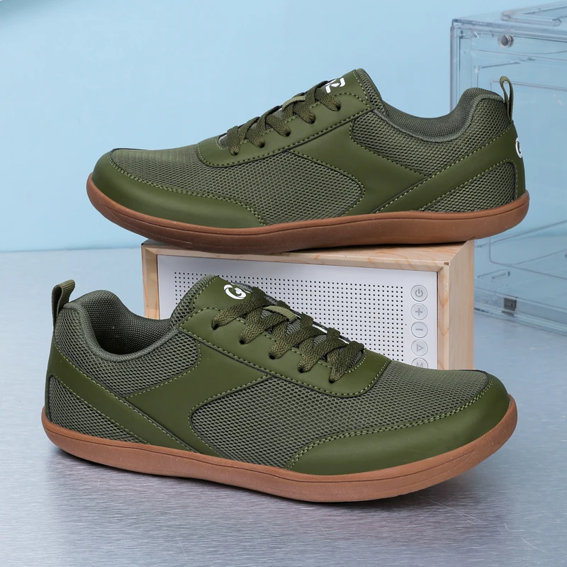 

Wide Toed Shoes Men Designers Breathable Mesh Comfortable Flat Shoes Casual Multifunctional Soft Soled Wide Soled Walking Shoes