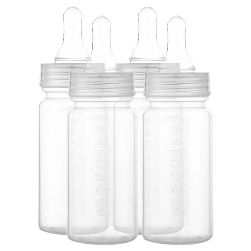 

4Pcs Newborn Milk Bottle Disposable Baby Bottles 0-3 Months with Scale Heat Resistant Portable Nursing Feeding Bottle for Infant