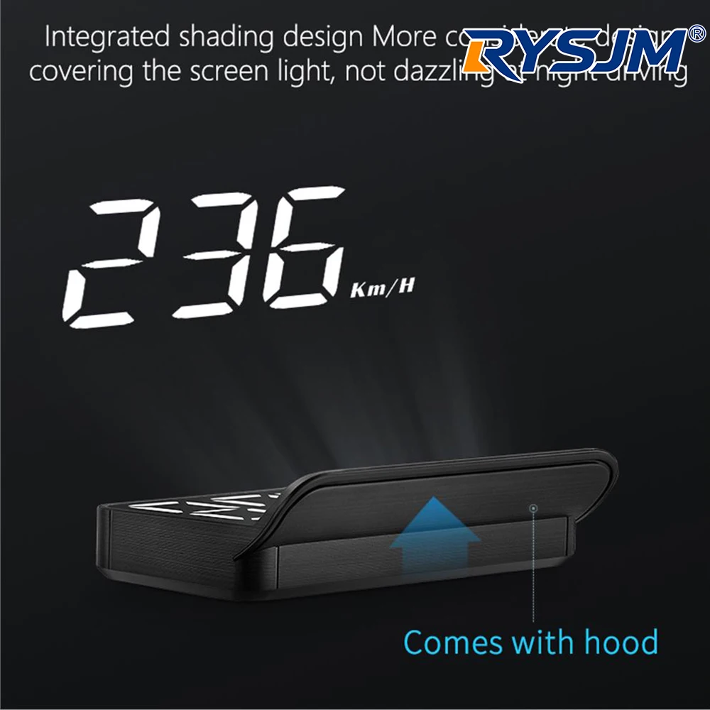 M3 Head Up Display Obd2 On-board Computer G1-GPS Digital Speedometer Universal LCD Projection Windshield Projector For Car Glass